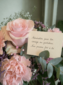 idée message fleur hopital maternité